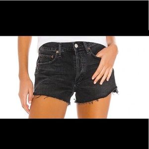Agolde Parker black cut off Jean shorts 27